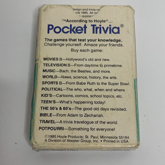 Chex Pocket Trivia SPORTS GAME 2 Original Game & Sports II Game 1985 1984 Cards - Picture 4 of 15